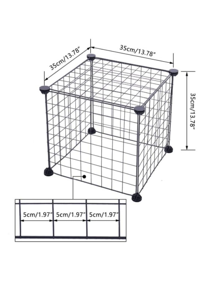 Cat Cage Crate DIY Pet Playpen Detachable Dense Metal Wire Ferret Cage Indoor Cat Kennels for Kitten Puppy Bunny Exercise Outdoor Cat House Cat Cages DIY Kennels Crate Large Exercise Place - Image 4
