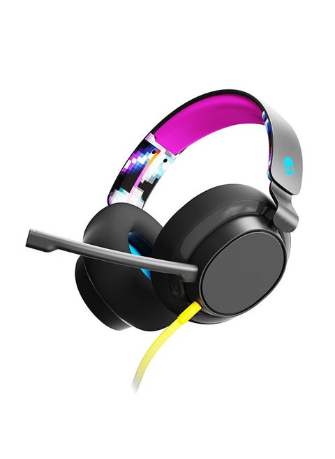 Skullcandy SLYR Wired Over-Ear Gaming Headset for PC, PlayStation, PS4, PS5, Xbox - Black/Multicolour Digi-Hype