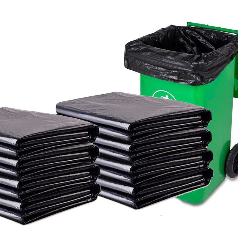 Garbage Bag Large Thick Flat Black Plastic Bag Commercial Environmental Protection Property Large Extra Thick Disposable Manufacturers - Image 3