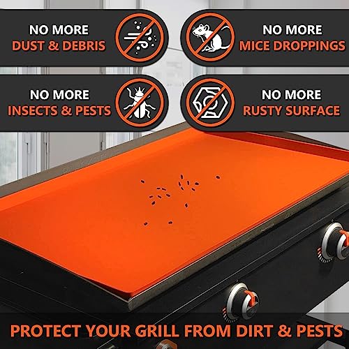 Protebox 17" Silicone Griddle Mat for Blackstone 17 Inch Grill, Heavy Duty Food Grade Silicone Griddle Cover, Protect Your Grill from Dirt & Rust All Year Round - Image 3