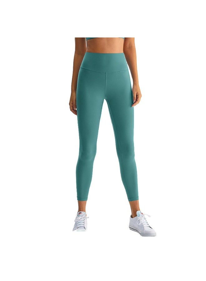 NIBEMINENT Essential/Pure&Plain 7/8 Leggings, High Waisted Compression Soft Pants Workout Athletic Yoga Pants 24" - Image 1