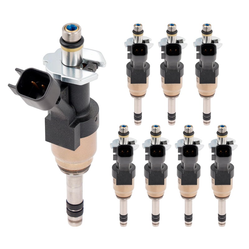 Gledewen 12668390 Upgraded Fuel Injector 6 Holes 8Pcs for Chevrolet Tahoe Suburban Silverado 1500 for GMC Yukon XL Sierra 1500 2014-2018 V6 4.3L / V8 5.3L Fuel Injectors Set of 8 Replace#FJ1217 12672368 - Image 1