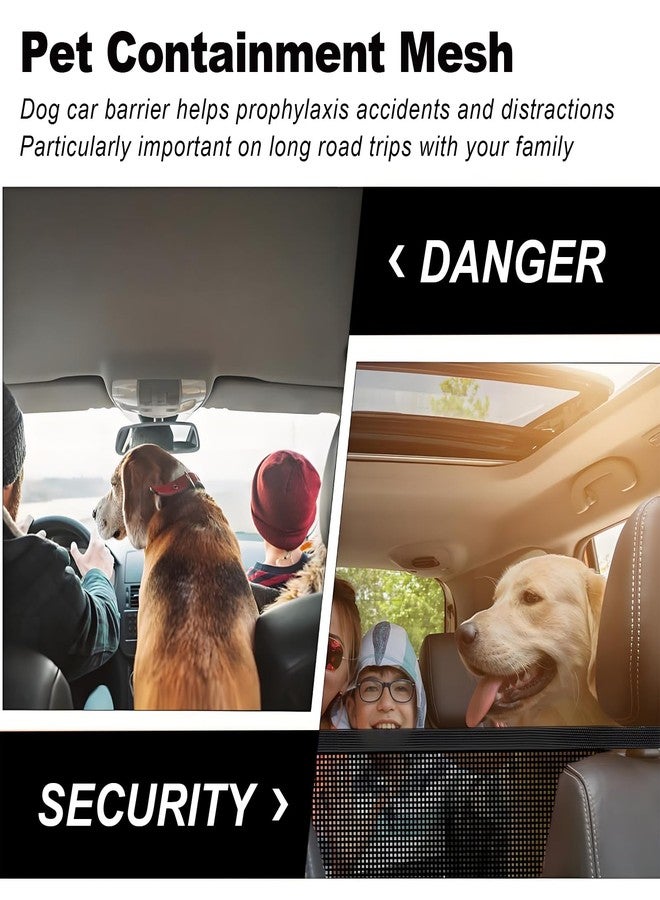 vvag Car Dog Barrier Net Universal Dog Barrier for Car with Adjustable Ropes and Hooks One-Piece Design Mesh for Most Cars, SUVs, Pickups, Trucks and Vans(45x24 Inches) - Image 4