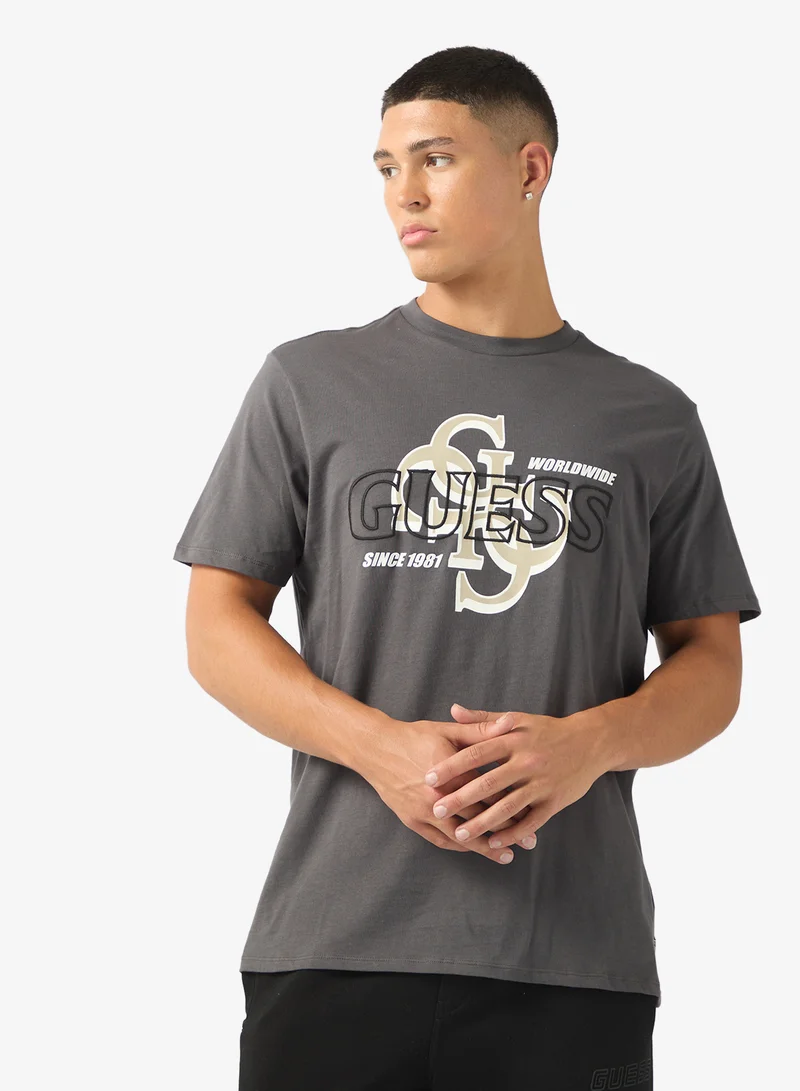 GUESS Short Sleeve Drop Shadow T-Shirt
