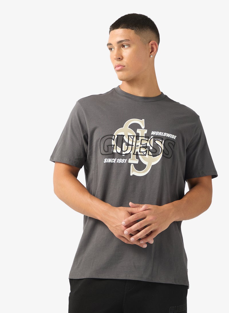 GUESS Short Sleeve Drop Shadow T-Shirt - Image 1