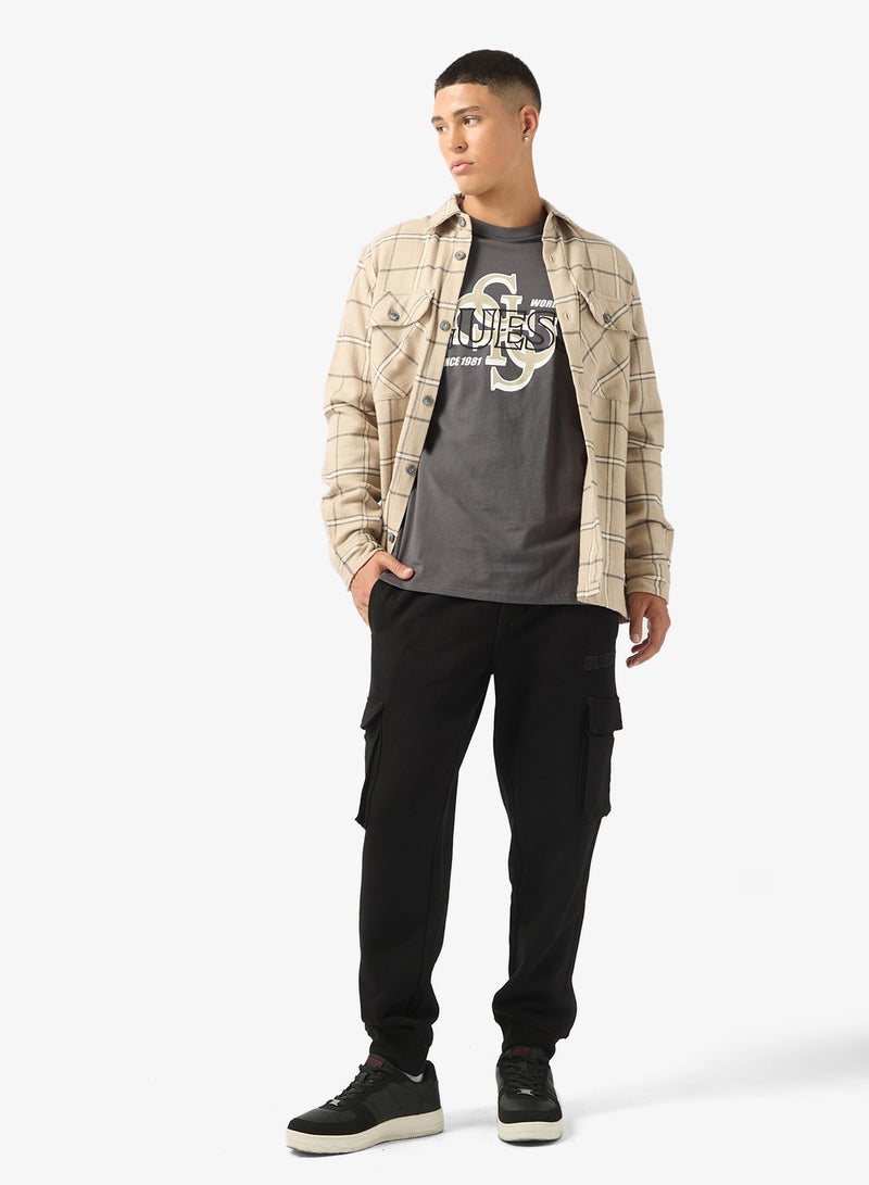 GUESS Short Sleeve Drop Shadow T-Shirt - Image 4