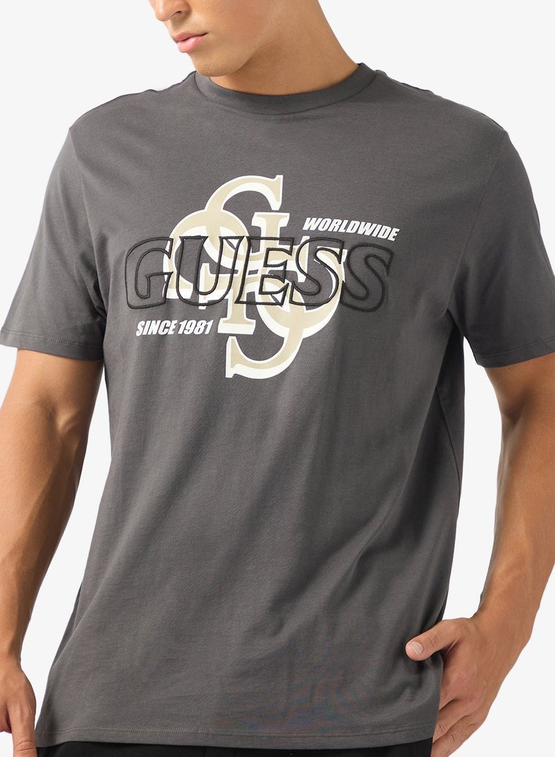 GUESS Short Sleeve Drop Shadow T-Shirt - Image 3
