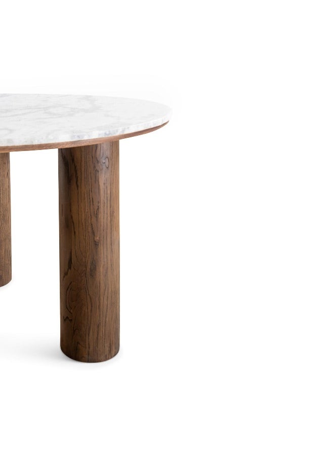 Pan Home Traosa 6 Seater Dining Table Marble - White And Brown  - Image 3
