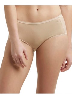 Jockey 1809 Women's Full Coverage Micro Modal Elastane Stretch High Waist Full Brief with Exposed Waistband and StayFresh Treatment_Light Skin_L