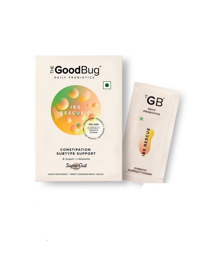 The Good Bug Ibs Rescue C Supergut Powder For Constipation Relief & Irritable Bowel Syndrome|Pre & Probiotic Supplement For Men & Women|5 Billion Cfu Of Strains|15 Days Pack,1 Count,15 Servings - Image 1