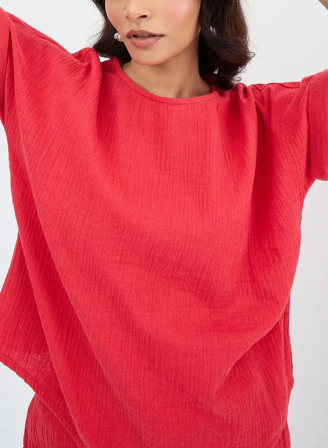 Femmella  Women Cotton Gauze Top and Pants Co-Ords for Women | Best Price UAE