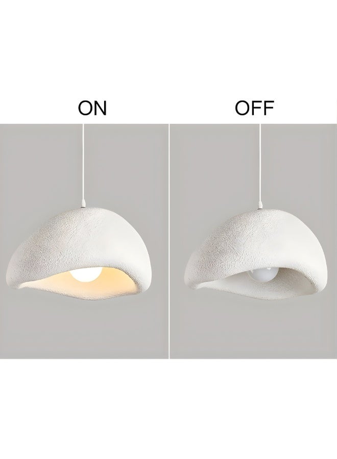 ETRONIK Creative Japanese Modern Wabi-Sabi Pendant Light, Minimalist Hanging Ceiling Lamp, Classic White Design, 30cm, for Kitchen, Dining Room, Living Room & Café - Image 3