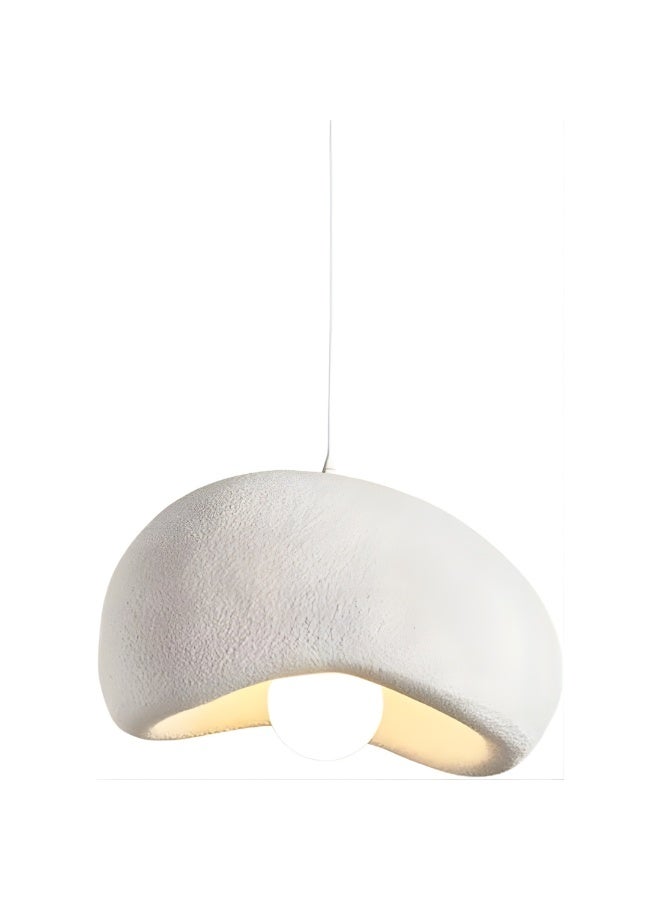 ETRONIK Creative Japanese Modern Wabi-Sabi Pendant Light, Minimalist Hanging Ceiling Lamp, Classic White Design, 30cm, for Kitchen, Dining Room, Living Room & Café - Image 1