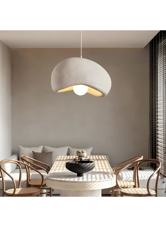 ETRONIK Creative Japanese Modern Wabi-Sabi Pendant Light, Minimalist Hanging Ceiling Lamp, Classic White Design, 30cm, for Kitchen, Dining Room, Living Room & Café - Image 2