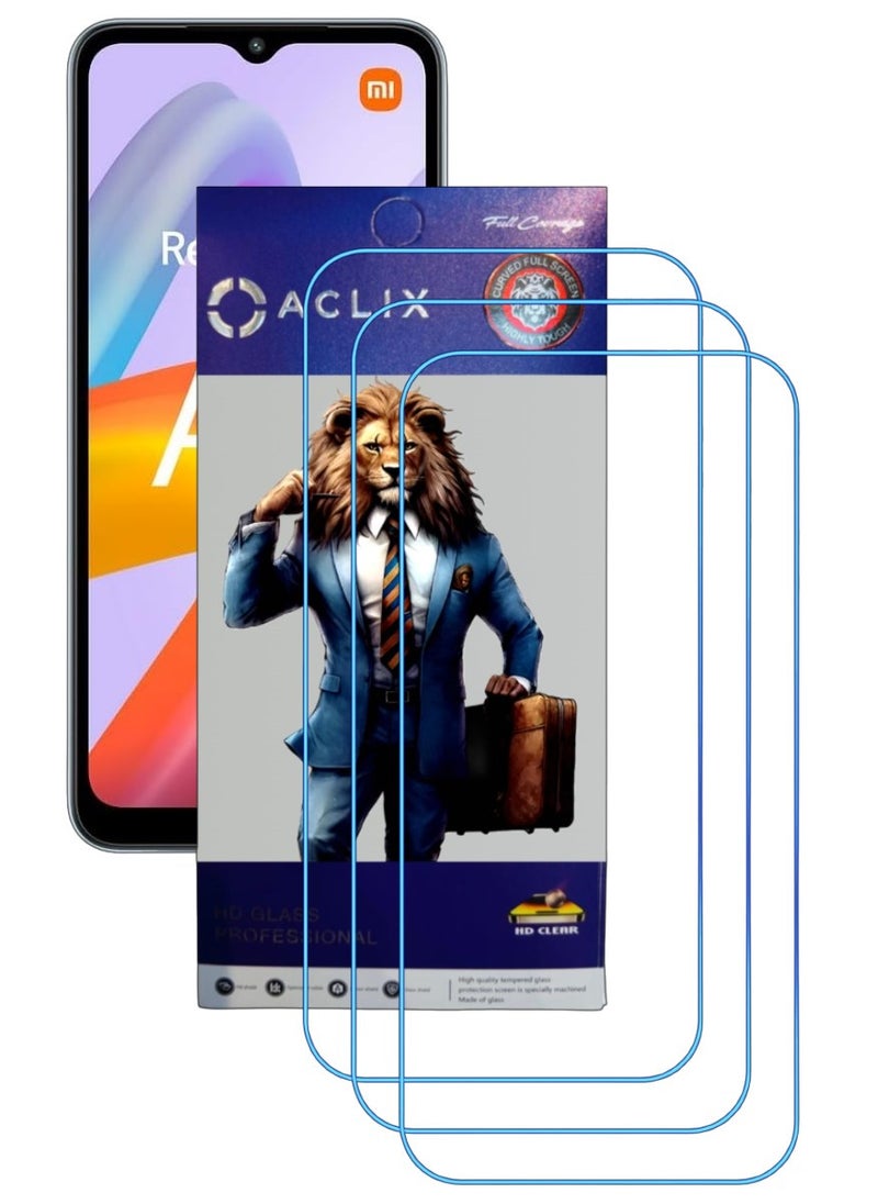 ACLIX 3 Pieces Antistatic ESD Dustproof Premium Quality High Definition Clear Tempered Glass Screen Protector Designed For Xiaomi Redmi A2+ - Image 1