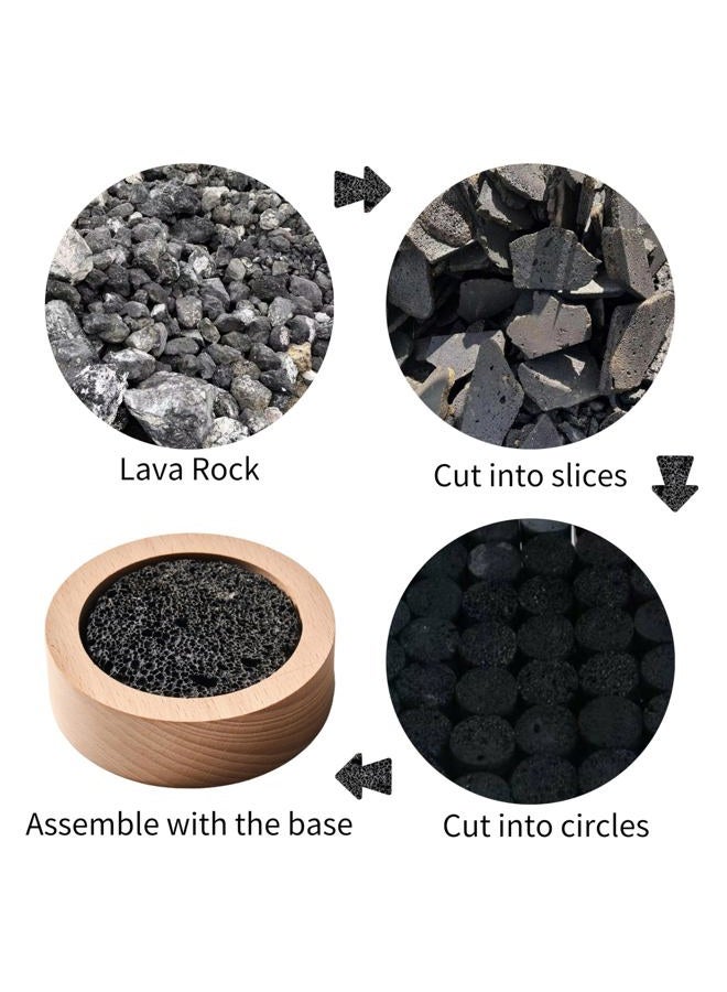 CUIYKAI Small Passive Lava Rock Diffuser for Essential Oils Great for Decorating at Desk, Office or Car - Image 3