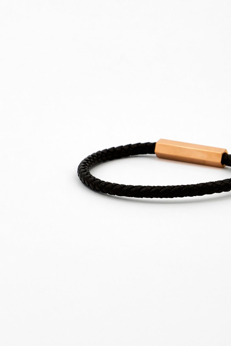 MVMT Men Braided Leather Fashionable Bracelet, Dark Brown  - Image 3