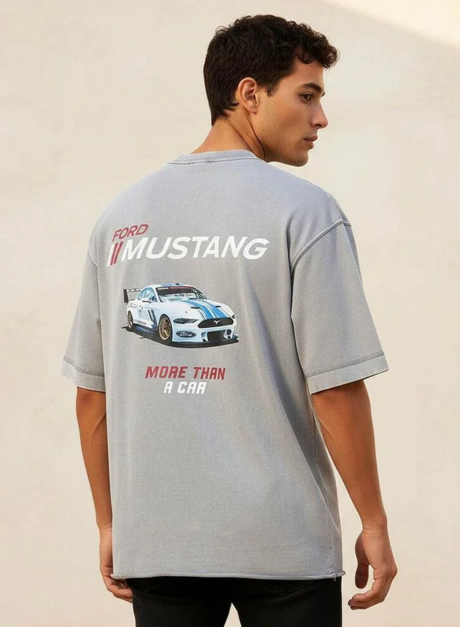 SP Characters Ford Mustang Men Regular Fit Crew Neck Short Sleeves T-shirt