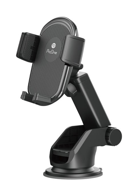 ProOne PHL1165 Universal Car Dashboard Phone Holder, 360° Rotating Adjustable Mount, Compatible with Phones up to 6 Inches, Durable ABS+PC Material, Easy Installation, Black