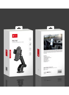 ProOne ProOne PHL1165 Universal Car Dashboard Phone Holder, 360° Rotating Adjustable Mount, Compatible with Phones up to 6 Inches, Durable ABS+PC Material, Easy Installation, Black  - Image 2