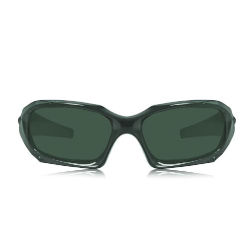 Dervin UV Protected Polarized Sports Sunglasses for Men & Women Driving Cycling Fishing Cricket Sunglasses (Green-Green) - Image 2