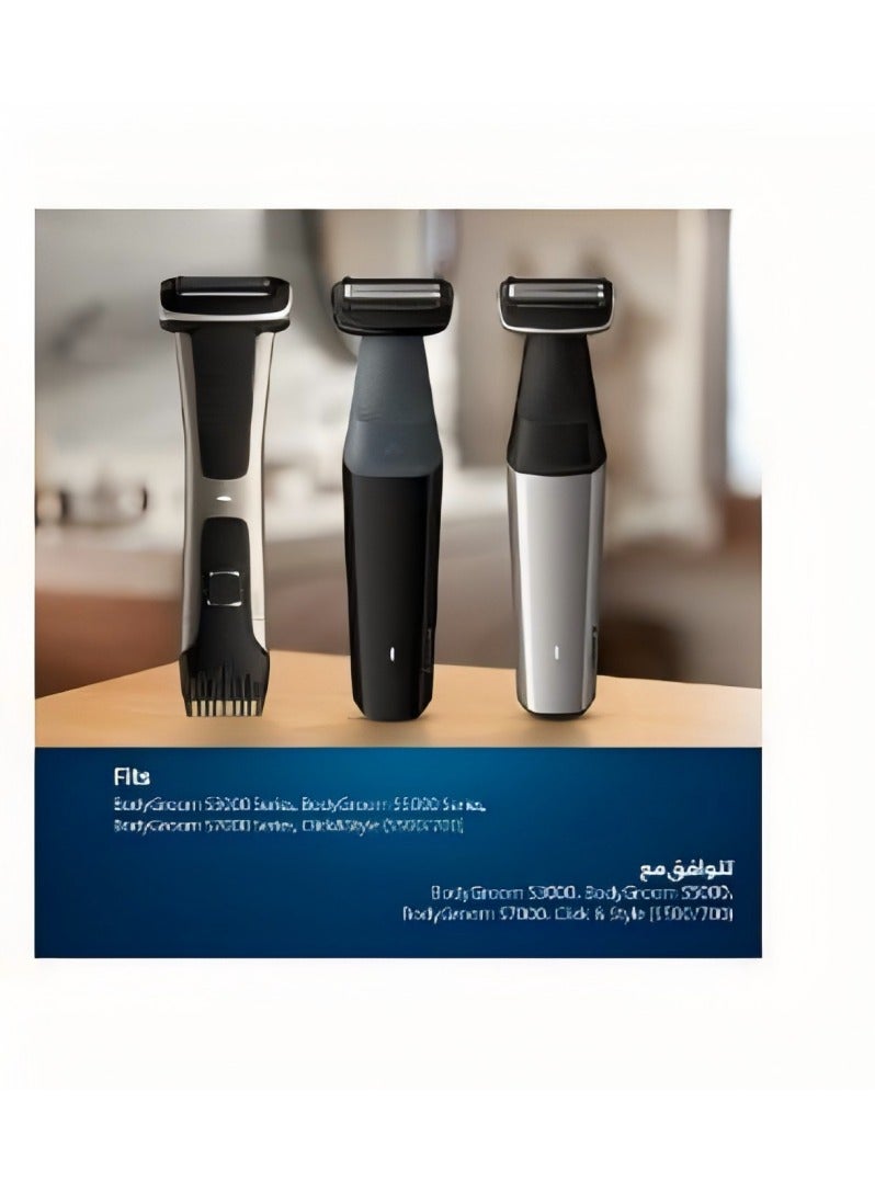 Philips Bodygroom Replacement Foil TT2000/43 Fits Series 3000, 5000 And 7000 Hypoallergenic Foil, Waterproof Replace Every 12 Months for Best Results Black/Silver - Image 2