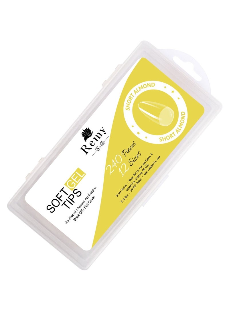 ريمي بيلا مجموعة جل الأظافر وجل اللصق مع مصباح صغير بالأشعة فوق البنفسجية مكونة من 240 قطعة  12 مقاساً (مجموعة 1) - Image 2