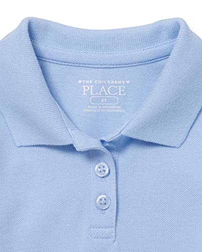 The Children's Place Baby Toddler Girls Short Sleeve Picque Polo Dress, Day Break Single, 5T - Image 2