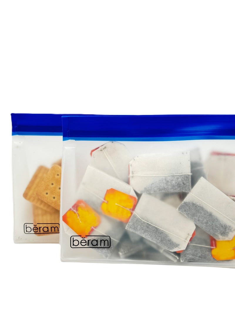 Beram Reusable Food Storage Bags, Reusable Sandwich Bags, Preserving Food Container, Peva Pouches, Food Storage Set, Cooking, Lunch, Snack, Baby Food Prep, Freezer Bags, Standing Ziplock Bags, Travel Bags  - Image 5
