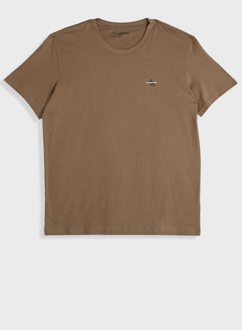Calvin Klein Jeans 2 Pack Logo Crew Neck T-Shirt