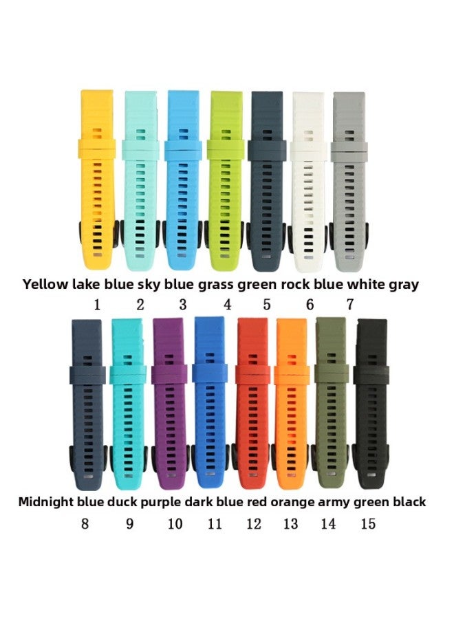 For Garmin Watch Garmin Fenix5/5x Fenix6/6x 7x Quick-release Silicone Strap Fenix 3-Color:Black-Specifications:22mm Thick Buckle - Image 3