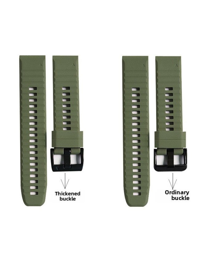 For Garmin Watch Garmin Fenix5/5x Fenix6/6x 7x Quick-release Silicone Strap Fenix 3-Color:Black-Specifications:22mm Thick Buckle - Image 4