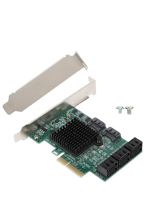 Thoraya SA3008 Desktop PCI-E to SATA3.0 8-port Expansion Card Adapter Card 6Gbps  - Image 1