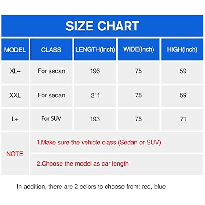 rayihni غطاء سيارة مقاوم للماء لجميع الأحوال الجوية للسيارات، 6 طبقات غطاء خارجي كامل للحماية من المطر والشمس والأشعة فوق البنفسجية والثلوج مع سحاب قطن، جيب مرآة للسيدان (190-195 بوصة) - Image 2