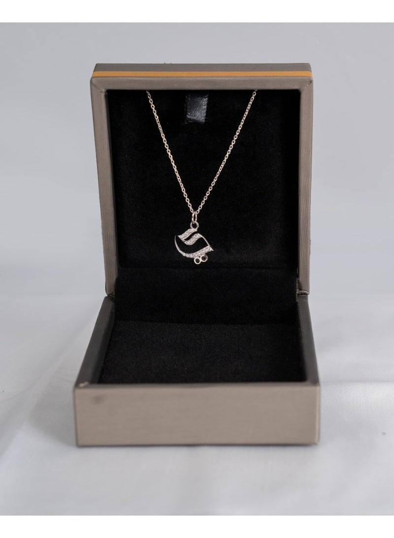 Kannan Jewels 925 Sterling Silver Arabic Letter Pendant - Image 3
