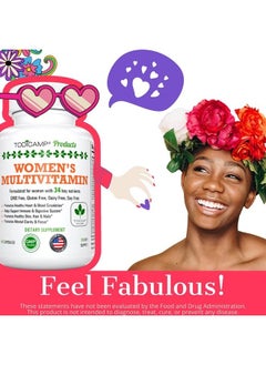 TODICAMP Women's Multivitamin & Mineral Complex with Plant-Based Extracts Products - Womens Daily Multivitamins - Hair Skin and Nails Vitamins - Foundational Multivitamin for Women - 30 Day Supply  - Image 3