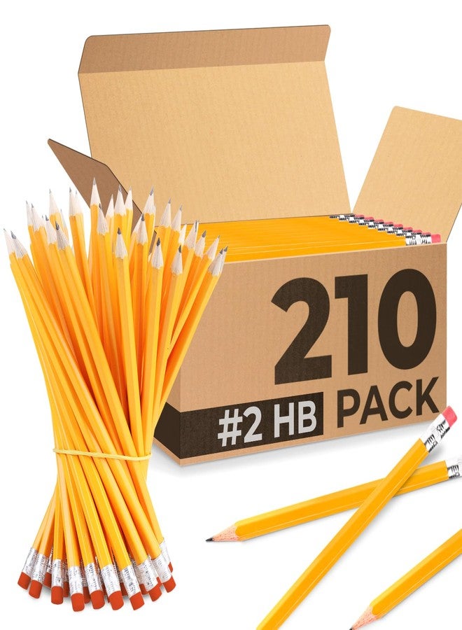 Rosmonde 200 Pack Pre Sharpened Pencils #2, Pencils for Kids With Top Erasers, Bulk School & Teacher Supplies, #2 HB Pencils for Classroom, Pre Sharpened for Easy Use, Easy Hold Grip, Bulk Supplies - Image 1