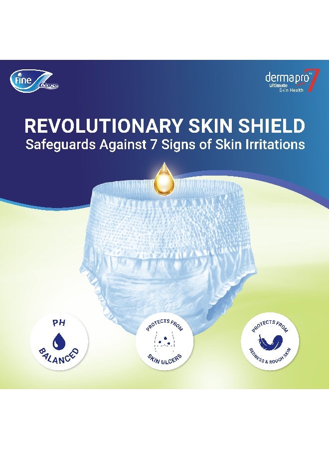 Fine Care Care Adult Incontinence Diaper  Pullups Medium Size 80 110Cm 14 Diapers - Image 4