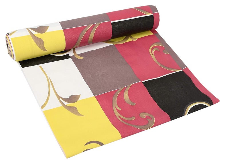 Kuber Industries Checkered Print Shelf Liners for Kitchen ShelvescupboardsWardrobeDrawer mats Liners for Kitchen 5 Mtr Roll MultiKUBMART15104Polyvinyl Chloride - Image 1