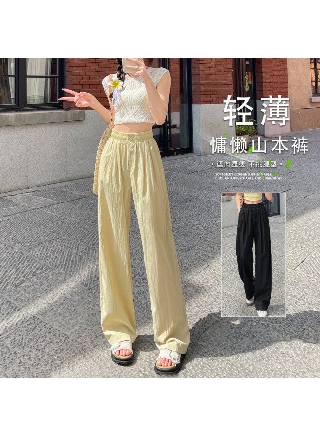 Jeanswest Fashion Best-seller Women's Yamamoto Wide-leg Pants - Minimalist, Lightweight, Comfortable, Loose Fit, Slouchy, Slimming, Flowy, Height-extending Casual Trousers - Image 3