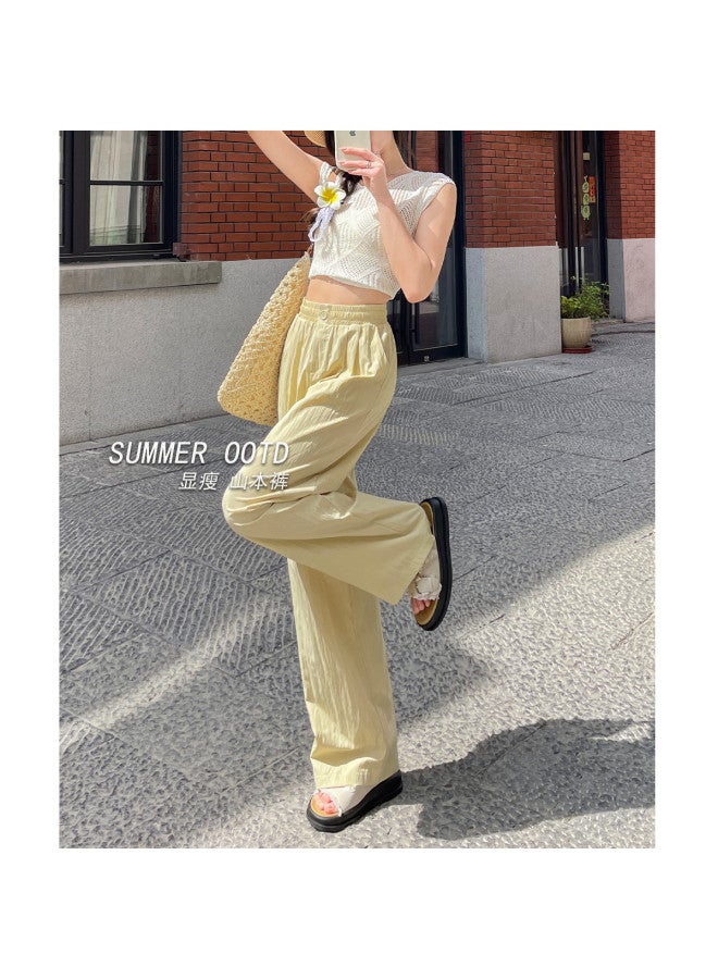 Jeanswest Fashion Best-seller Women's Yamamoto Wide-leg Pants - Minimalist, Lightweight, Comfortable, Loose Fit, Slouchy, Slimming, Flowy, Height-extending Casual Trousers - Image 2