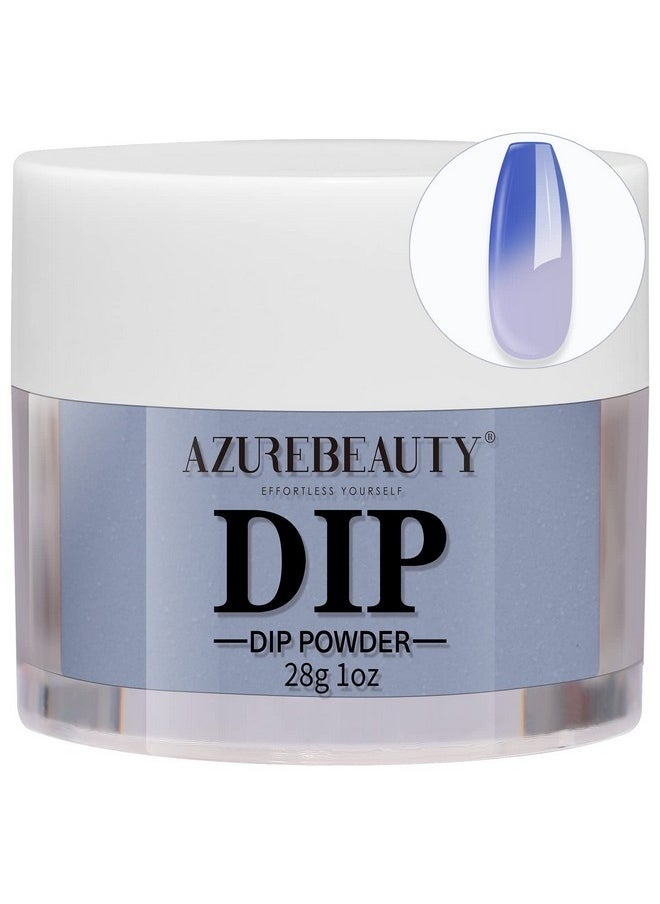 AZUREBEAUTY Color Changing Dip Powder Nail, Blue Temperature Mood Fall Winter Dipping Powder French Acrylic Nail Dip Art Starter Manicure Salon Diy At Home, No Nail Lamp Needed, 1 Oz / 28G  - Image 1