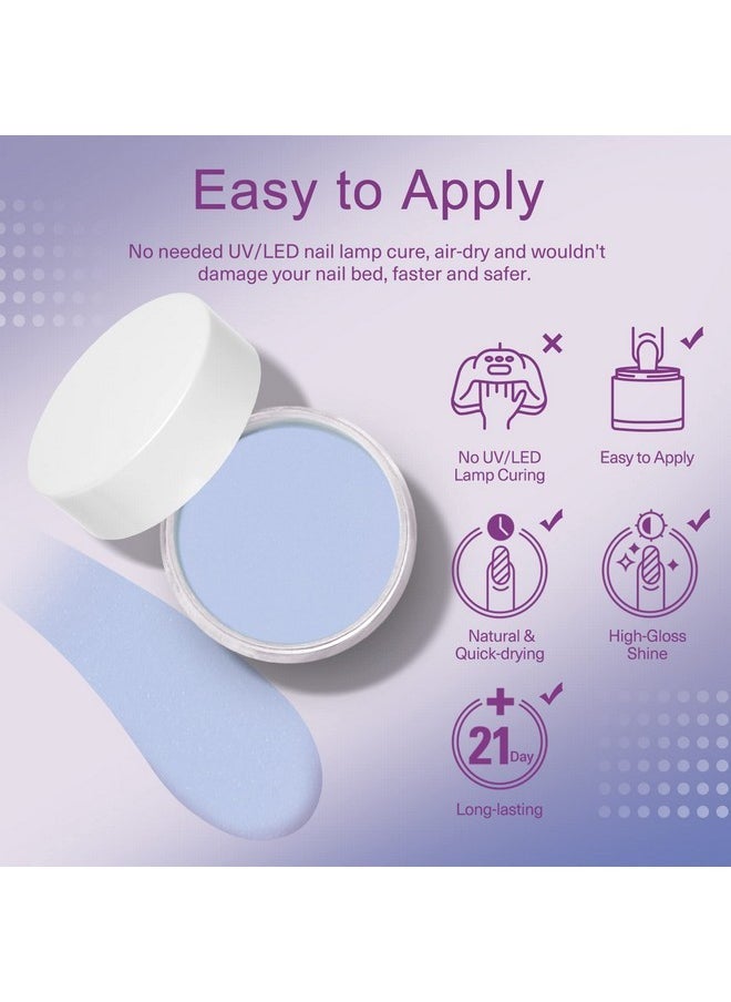 AZUREBEAUTY Color Changing Dip Powder Nail, Blue Temperature Mood Fall Winter Dipping Powder French Acrylic Nail Dip Art Starter Manicure Salon Diy At Home, No Nail Lamp Needed, 1 Oz / 28G  - Image 4