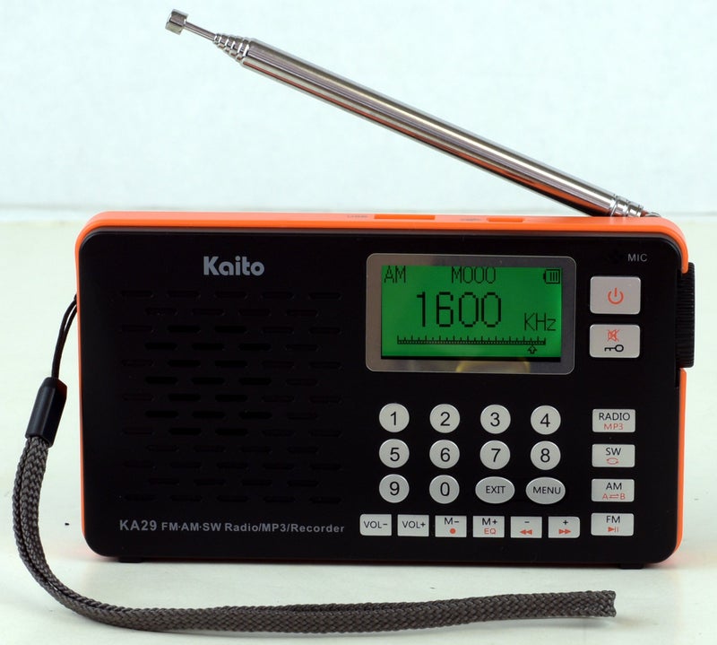 Kaito KA29 All in one World Receiver, with Recorder, AM FM SW Radio and MP3 Player(Black) - Image 1