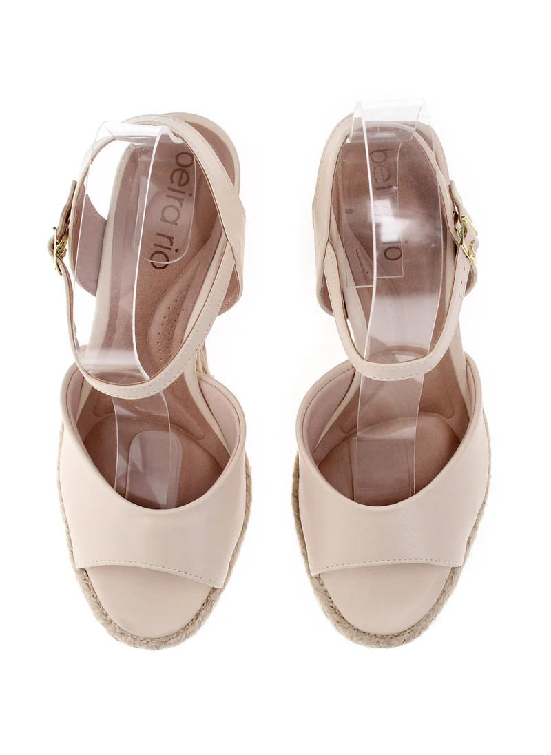 Beira Rio Cream Wedge Sandals for Women – Stylish & Comfortable Elevated Footwear for Women | Best Price UAE