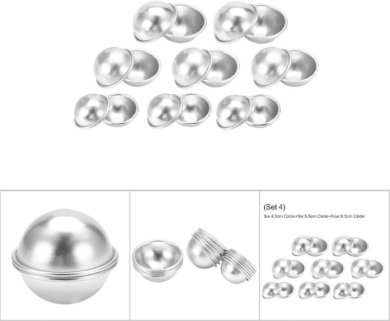 GOWENIC Handmade Aluminium Alloy Bath Bomb, Fizzy Crafting DIY Cake Mould Tools for Bath, DIY Soap Making for Mothers Day Gifts (Combination 4) - Image 5