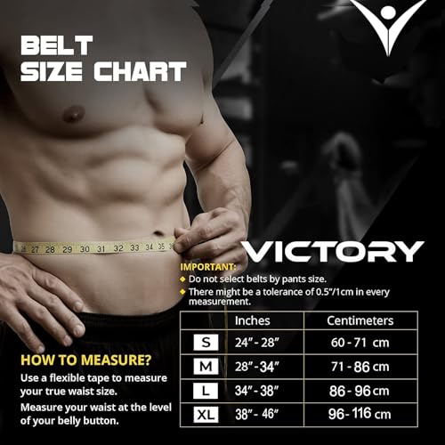 VICTORY Genuine Leather Weight Lifting Belt 4" inch Durable Comfortable Lower Back Support for Men and Women | Body Fitness Gym Back Support Weightlifting Belt | Unisex | (Medium, Red) - Image 3