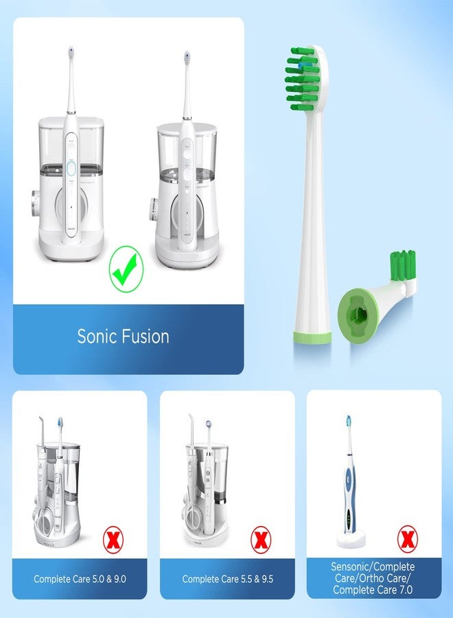 Fregum Replacement Toothbrush Heads for All Waterpik Sonic Fusion Models (SF-01, SF-02, SF-03, and SF-04 Series, Compact, with Covers, 5 Count, White - Image 4