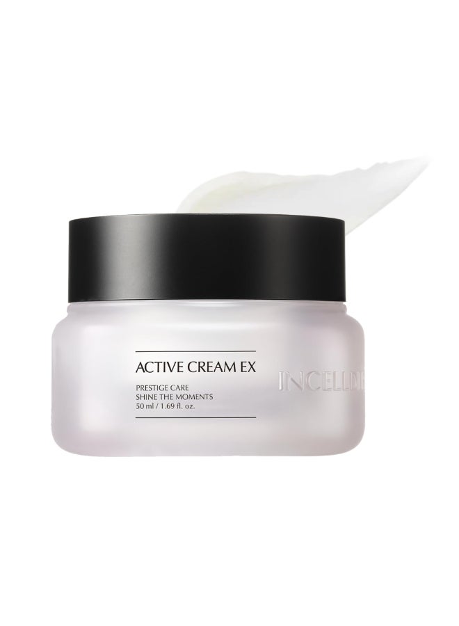 INCELLDERM Riman Active Cream EX Moisturizer with Korean Grown BYoungPool Leaf Fast Absorbing Non Greasy Hydrating Face Cream for Sensitive Skin Skin Care - Image 2