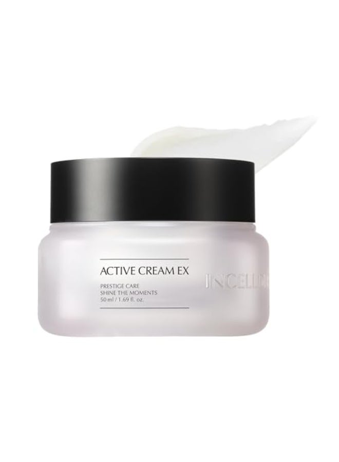 INCELLDERM Riman Active Cream EX Moisturizer with Korean Grown BYoungPool Leaf Fast Absorbing Non Greasy Hydrating Face Cream for Sensitive Skin Skin Care - Image 1